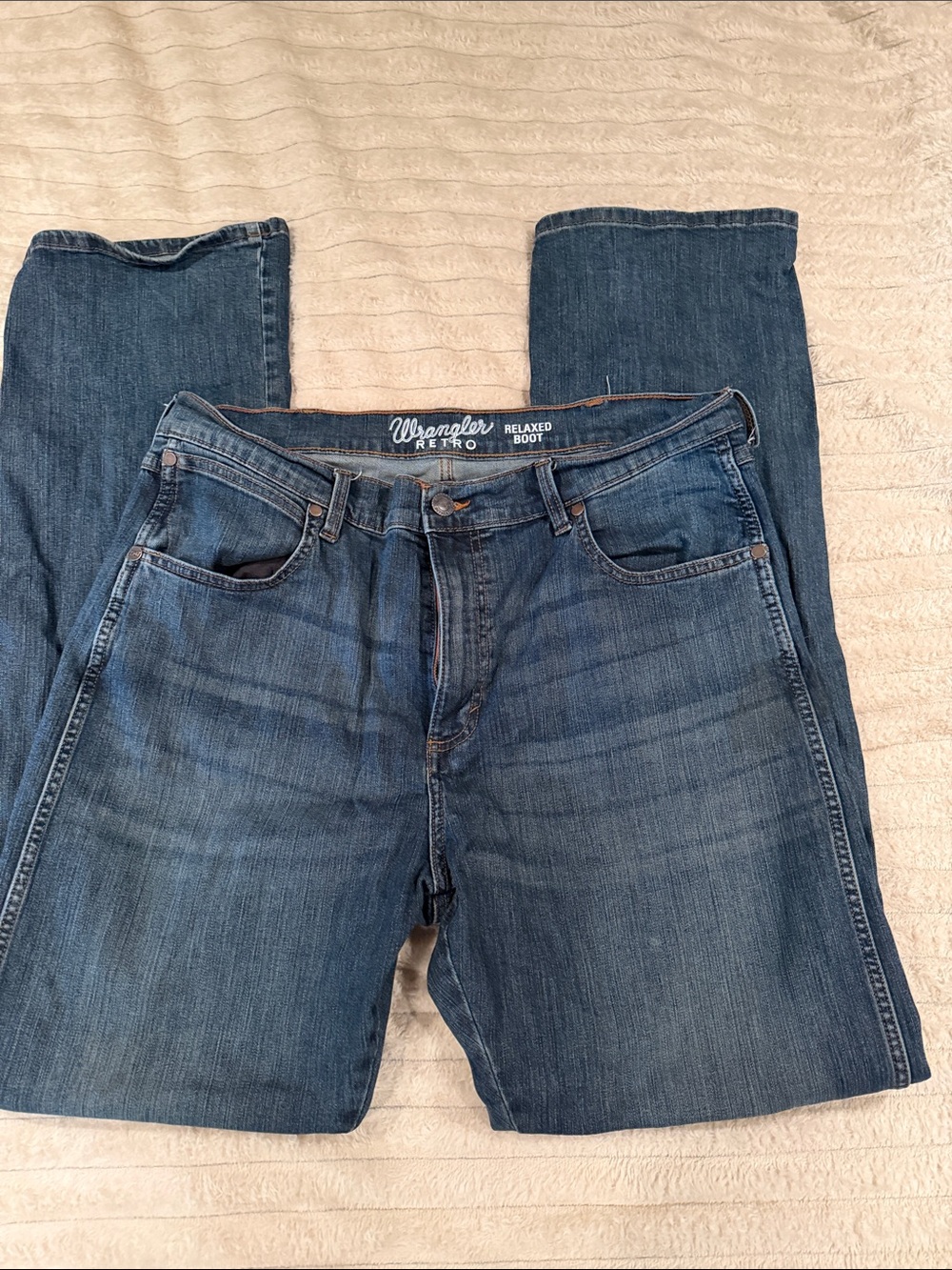 Wrangler Relaxed Boot Men’s Dark Blue Jeans